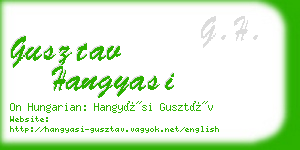 gusztav hangyasi business card